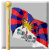 Animated Tibetan flag