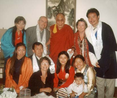 HH Dalai Lama with BAFOT board